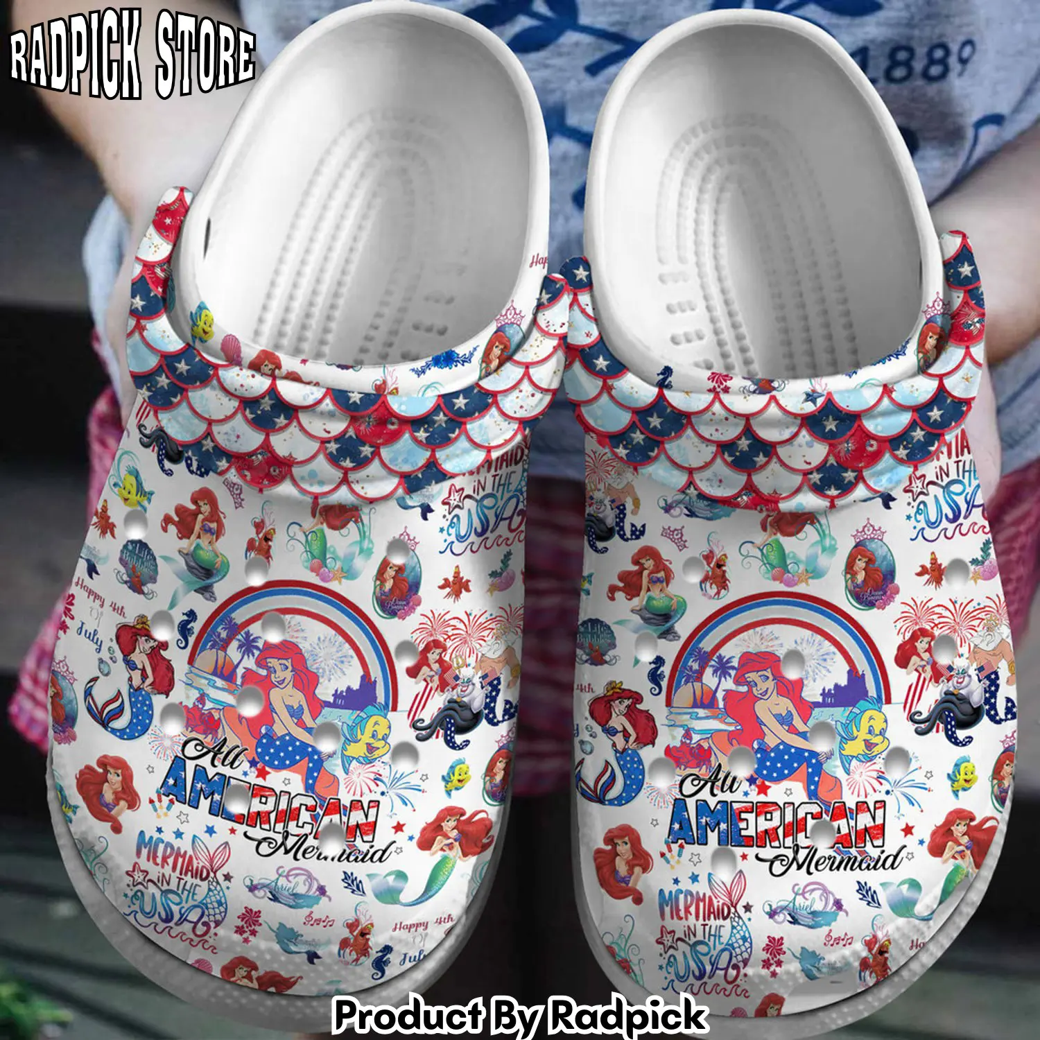 Radpick premium the little mermaid cartoon clogs shoes comfortable for men women mkd rp6522058